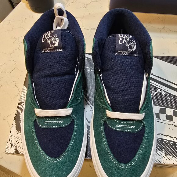 VANS SKATE HALF CAB SHOE Tartan Blue / Green VN0A2Z34BLG MENS SIZE 10.5 NEW - Picture 4 of 13